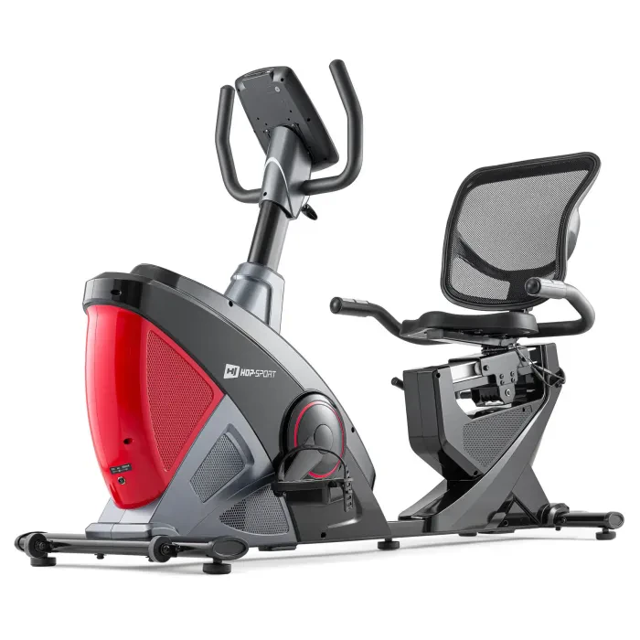 Горизонтальный велотренажер Hop-Sport HS-070L Helix красный iConsole+