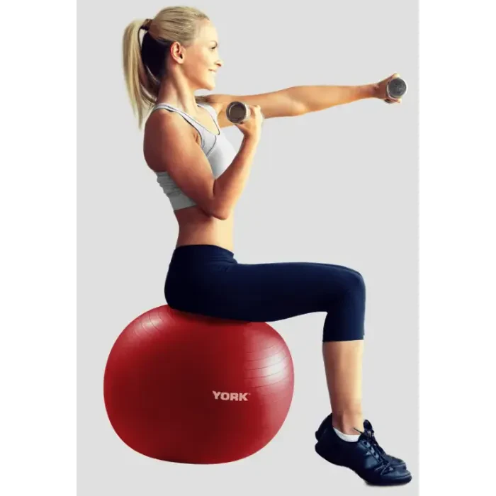 Фитбол York Fitness 55см красный + насос