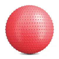 Фитбол массажный Hop-Sport 65см красный + насос