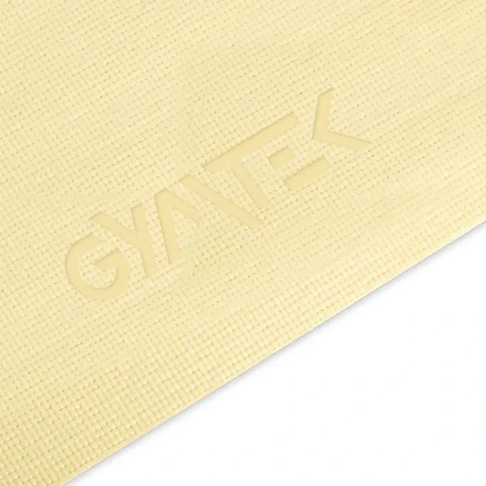 Коврик (мат) для фитнеса и йоги Gymtek Queenfit 0,5см желтый