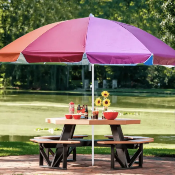 Зонт садовый Jumi Garden 220см цветной