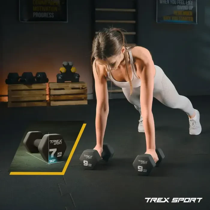 Гантели для фитнеса неопреновые TREX Sport TX-010VD 2x1кг