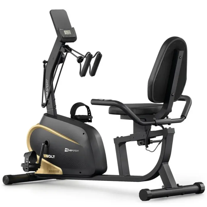 Горизонтальный велотренажер Hop-Sport HS-045L Volt магнитный золотистый
