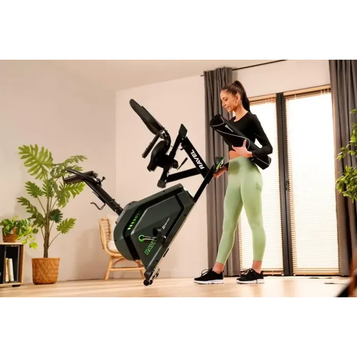 Горизонтальный велотренажер HS-120L Ravel черно-зеленый