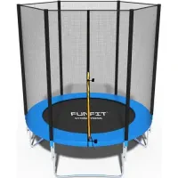 Батут Funfit 6ft (183см) синий с внешней сеткой