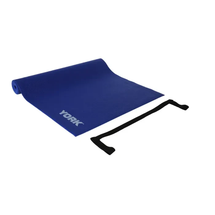 Килимок для фітнесу та йоги York Fitness 0.3 см синій, ПВХ, ковзний, 170x61 см