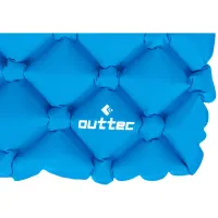 Надувной коврик Outtec 195х55х5см с подушкой соты голубой
