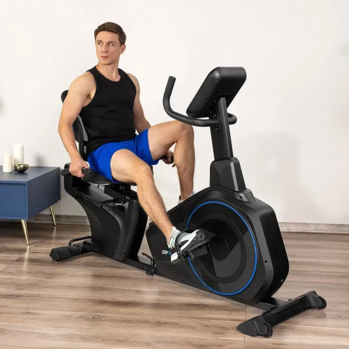 Горизонтальный велотренажер Gymtek XBR6000 электромагнитный синий