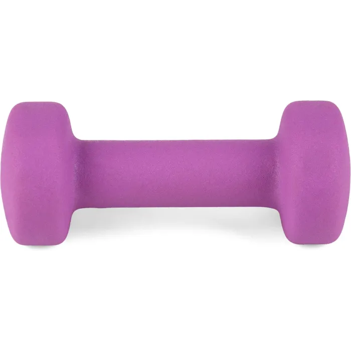 Гантели для фитнеса неопреновые Gymtek Queenfit 2х1кг фиолетовый