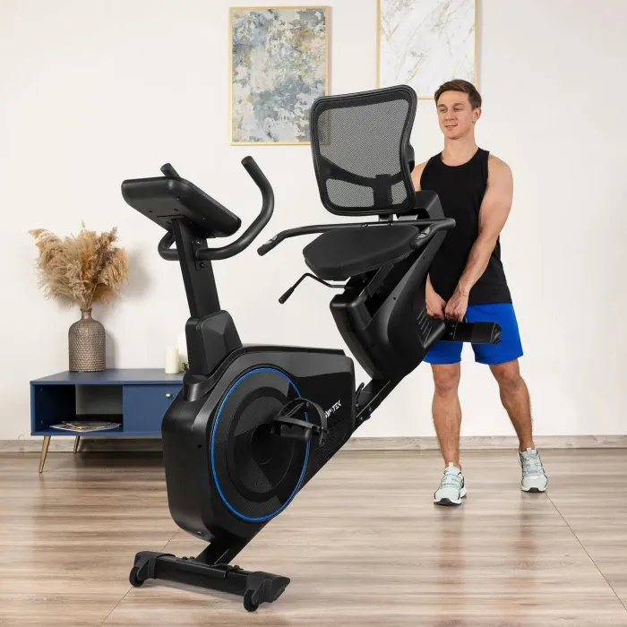 Горизонтальный велотренажер Gymtek XBR6000 электромагнитный синий