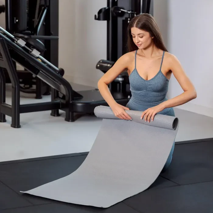 Коврик (мат) для фитнеса и йоги Gymtek 0,5см серый