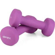 Гантели для фитнеса неопреновые Gymtek Queenfit 2х1кг фиолетовый