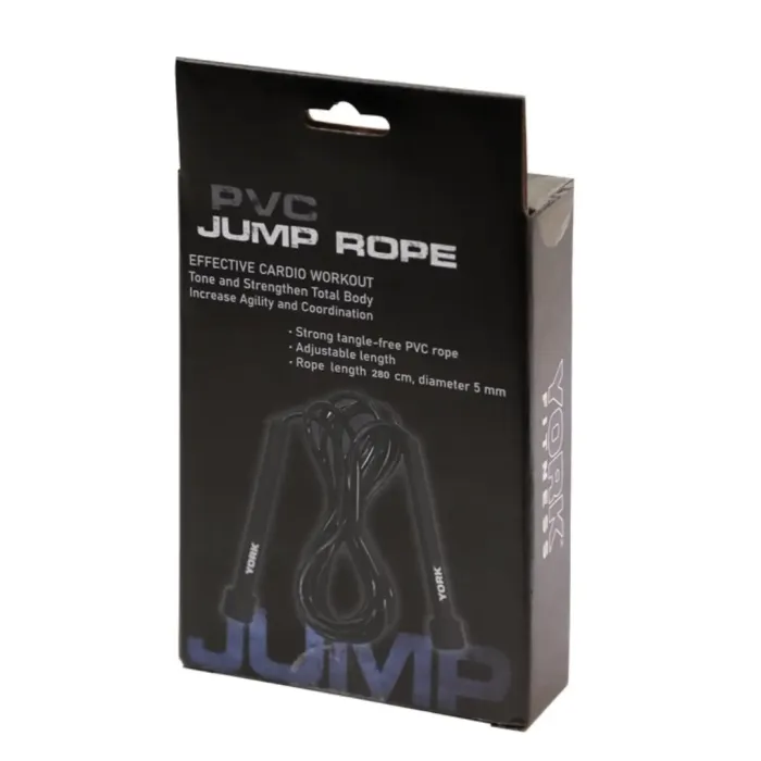 Скакалка York Fitness PVC Premium с пластиковыми ручками