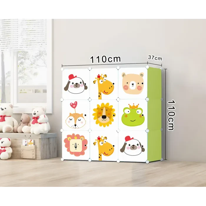 Модульный шкаф-органайзер Leobert Kids для детских игрушек зеленый