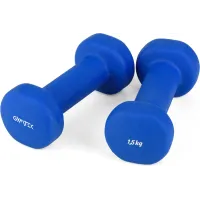 Гантели для фитнеса неопреновые Gymtek Queenfit 2х1,5кг светло-синий