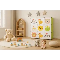 Модульный шкаф-органайзер Leobert Kids для детских игрушек зеленый