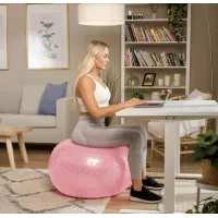Фитбол массажный Hop-Sport 65см розовый + насос