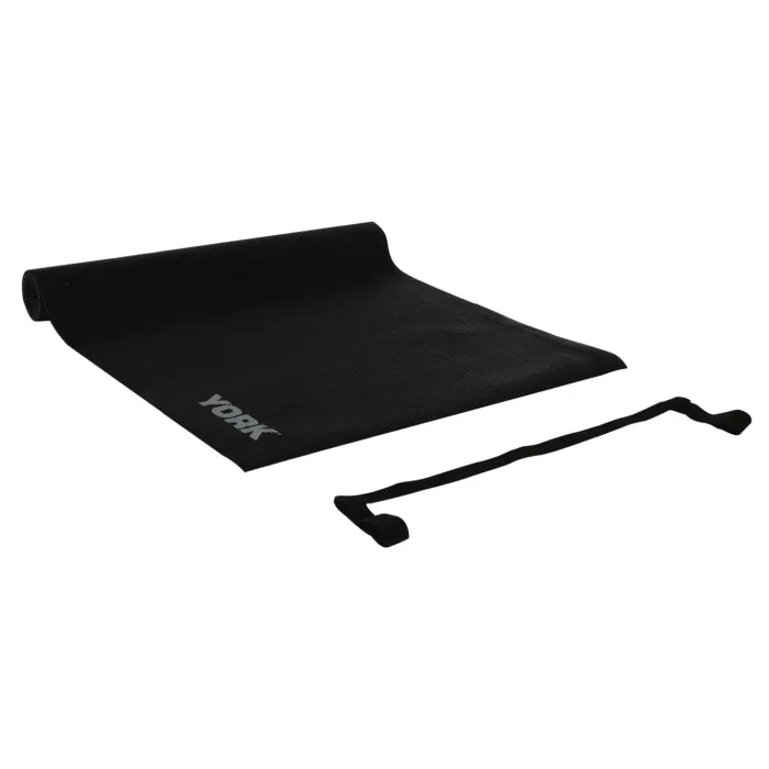 Коврик (мат) для фитнеса и йоги York Fitness 0,3см черный