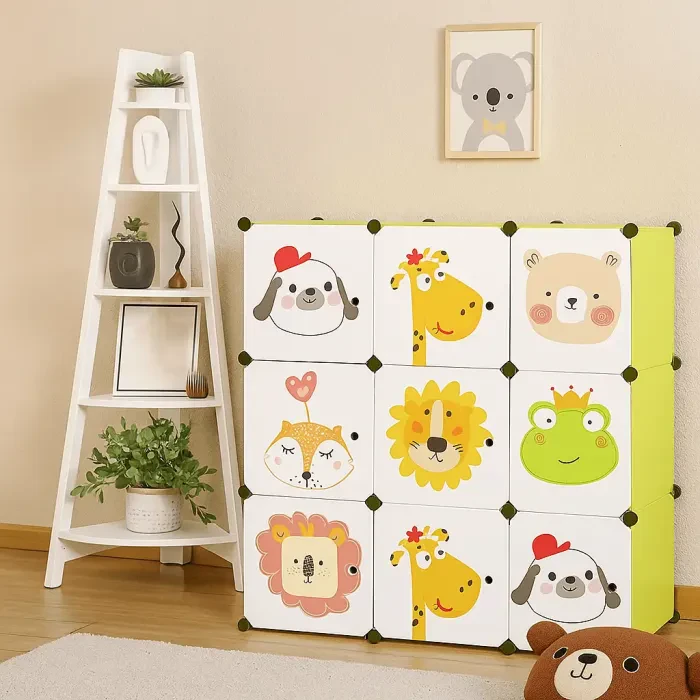 Модульный шкаф-органайзер Leobert Kids для детских игрушек зеленый