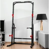 Силовая станция Hop-Sport HS-1014K с держателем для штанги и брусьями