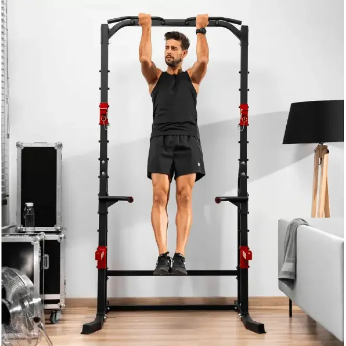 Силовая станция Hop-Sport HS-1014K с держателем для штанги и брусьями