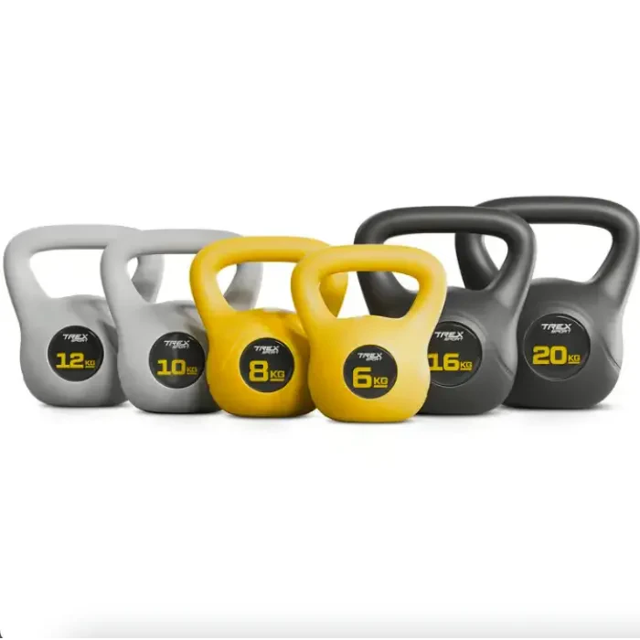 Гиря виниловая 8кг Trex Sport TX-008CKB желтая