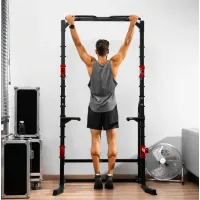 Силовая станция Hop-Sport HS-1014K с держателем для штанги и брусьями