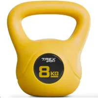 Гиря виниловая 8кг Trex Sport TX-008CKB желтая