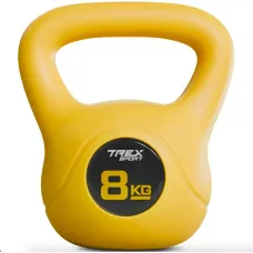 Гиря виниловая 8кг Trex Sport TX-008CKB желтая
