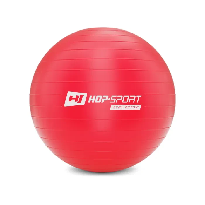 Фитбол Hop-Sport 55см красный + насос 2020