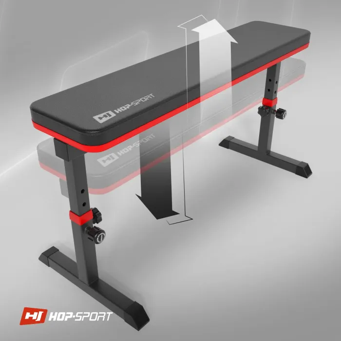 Скамья тренировочная Hop-Sport HS-1025 Pro для жима горизонтальная регулируемая