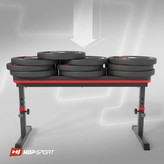 Скамья тренировочная Hop-Sport HS-1025 Pro для жима горизонтальная регулируемая