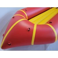 Надувной пакрафт Ладья ЛП-245 Каяк Комфорт красный с желтым