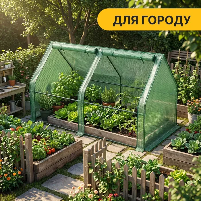Мінітеплиця LEOBRO 180x90x90 см з УФ-фільтром. Парник для розсади