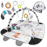 Развивающий коврик Boho Ricokids 3в1 (110x100 см) с игрушками, интерактивный, мягкий, для детей