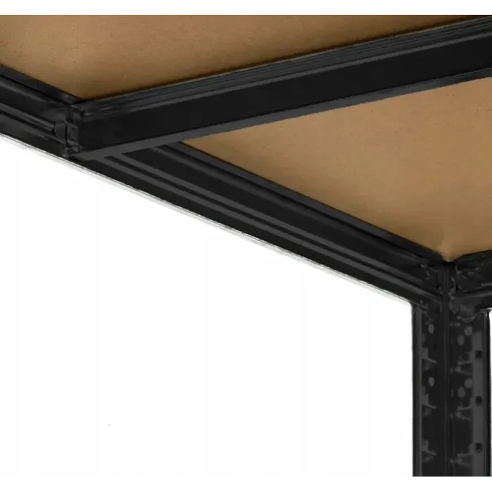Стеллаж LEOBRO Premium Black 150x70x30 см, 175 кг/полка, 5 полок, черный металлический для хранения