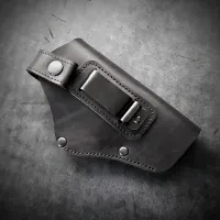 Шкіряна кобура поясна під GLOCK 17 | чорна| прихованого носіння