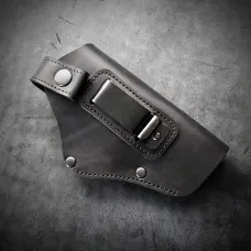 Шкіряна кобура поясна під GLOCK 17 | чорна| прихованого носіння