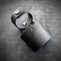 Тримач для кийка шкіряний| чорний з тисненням МВС