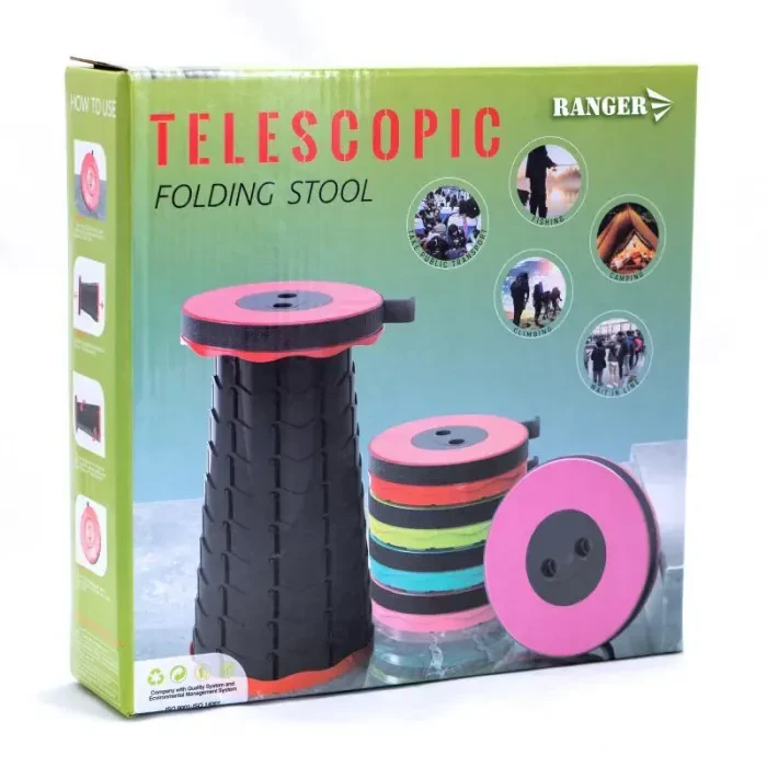 Стул раскладной Ranger Telescop Olive, телескопический, стул рыбацкий, легкий, компфактный. Оливковый, черный