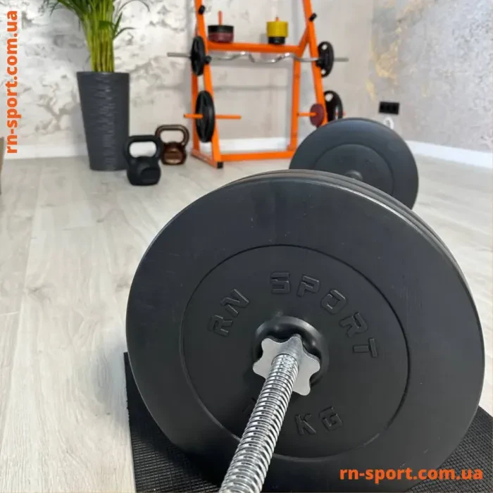 Диск для штанги RN-Sport 15 кг, композитний, 31 мм, кевларобетон, протиударний пластик