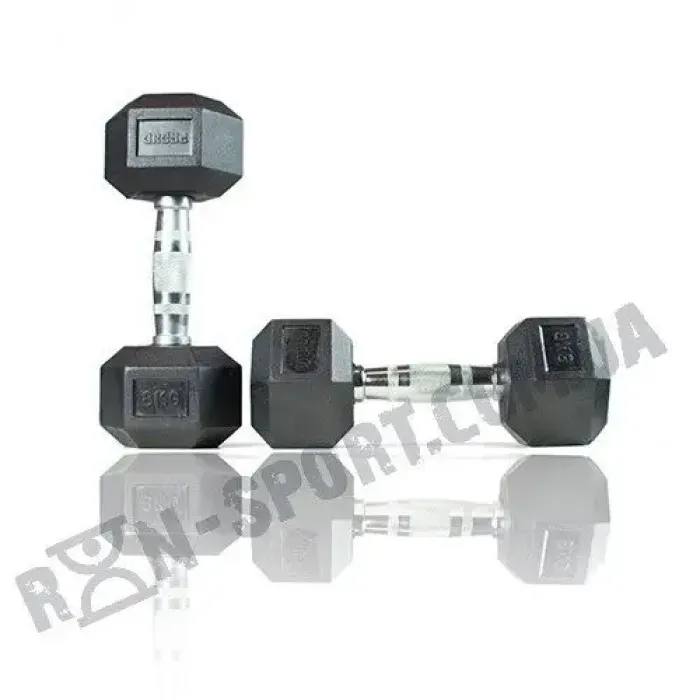 Гантелі шестигранні Rubber Hexagon Dumbbell. Ціна за 1 кг
