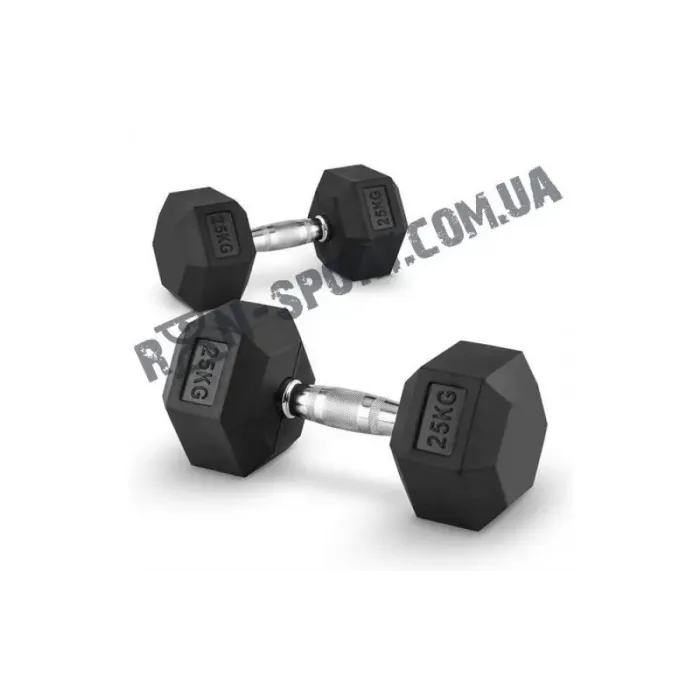 Гантелі шестигранні Rubber Hexagon Dumbbell. Ціна за 1 кг