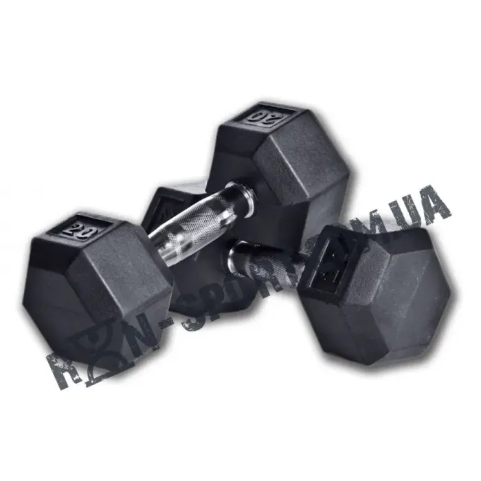 Гантелі шестигранні Rubber Hexagon Dumbbell. Ціна за 1 кг