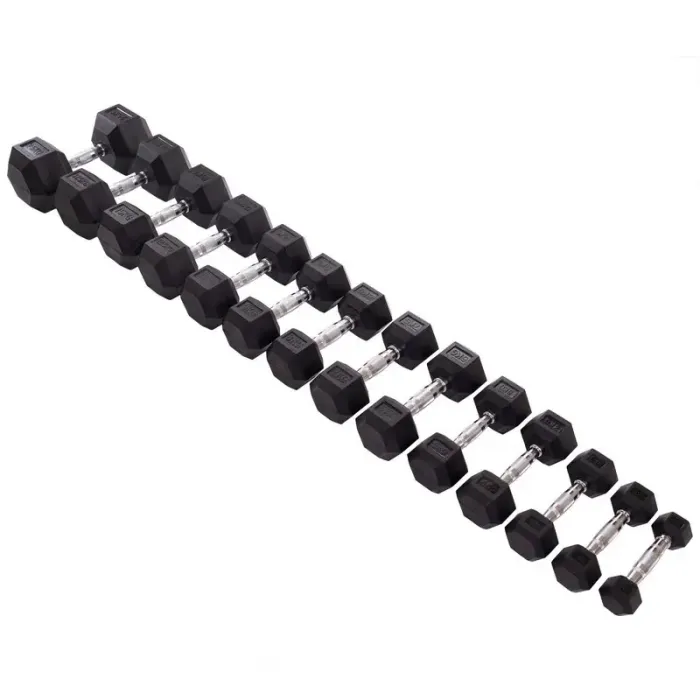 Гантелі шестигранні Rubber Hexagon Dumbbell. Ціна за 1 кг
