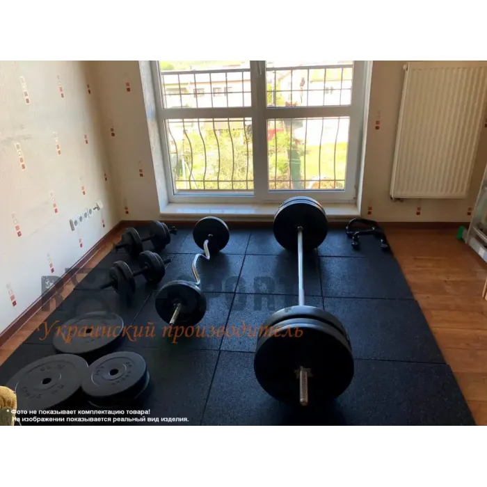 Штанга RN-Sport на 50 кг + Рукавички. ABS покриття дисків