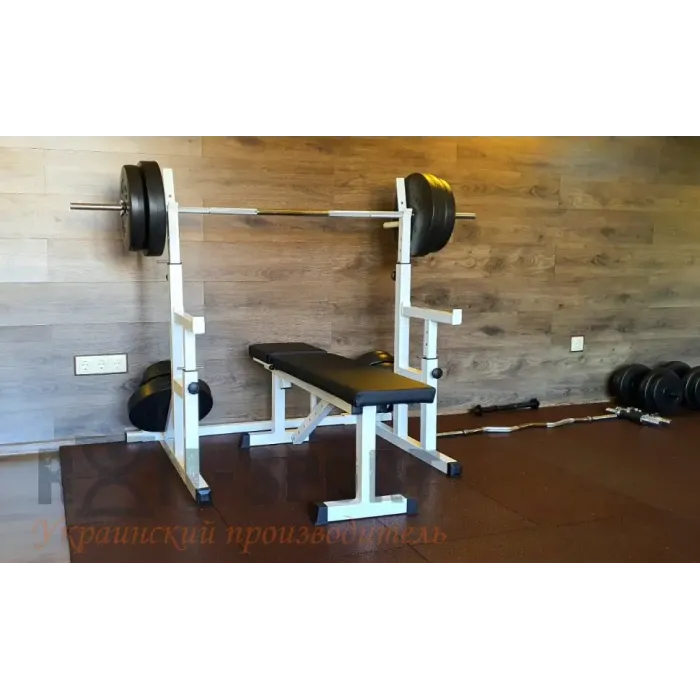 Штанга RN-Sport на 50 кг + Рукавички. ABS покриття дисків