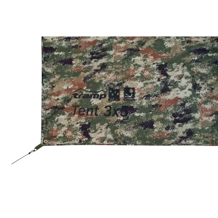 Тент для навісу від дощу Tramp Tent 3 х 5 м. камуфляж UTRT-101-camo. Брезент водонепроникний для відпочинку