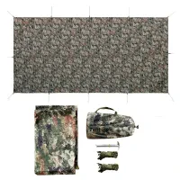 Тент для навеса от дождя Tramp Tent 3 х 5 м. камуфляж UTRT-101-camo. Брезент водонепроницаемый для отдыха