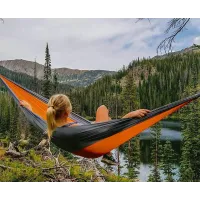 Нейлоновый гамак TOURING Оранжевый с черным XL 270х140 WCG